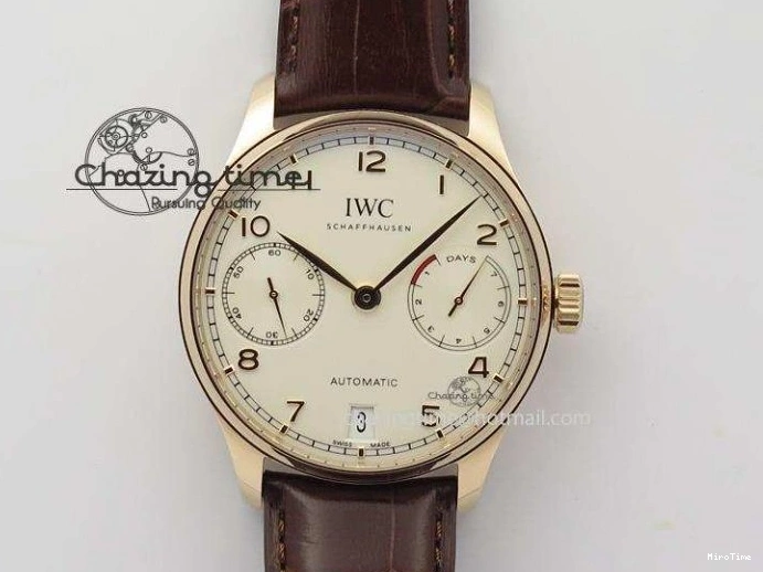 MIROTIME 0127 Lightweight Portuguese Tourbillon IW504602 SS ZF Best Edition Gray Dial on Brown Leather Strap 7177